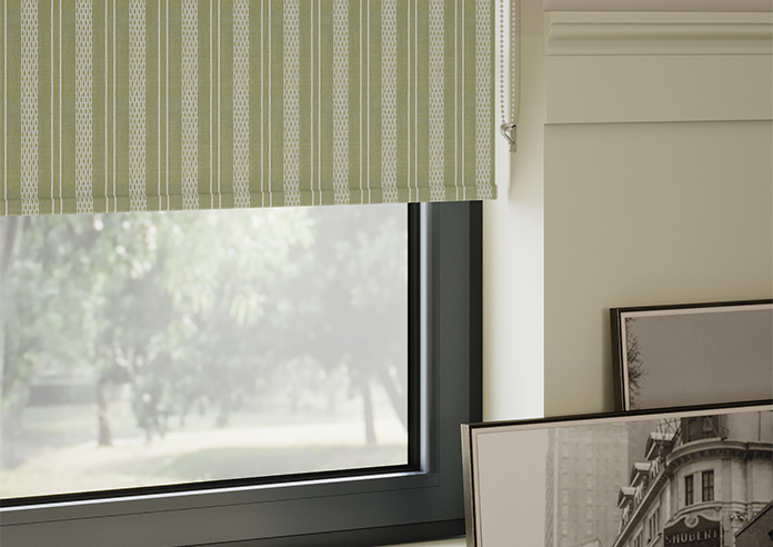Form Striped, Olive Green - Twist&Fit Roller Blind - Image 5